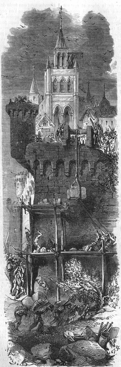 Francois de Guise (1519-1563), udnævnt til guvernør i Metz af kong Henrik II af Frankrig, tvang Karl V, kejser af det hellige germanske rige til at rejse belejringen af Metz i 1552. Indgravering af det 19. århundrede. af Unknown artist
