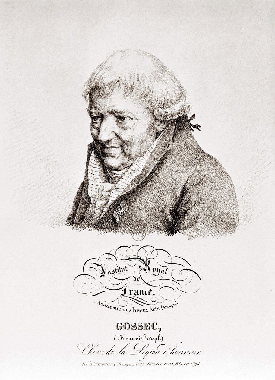 François Joseph Gossec. fransk komponist. 1734-1829 af Unknown artist