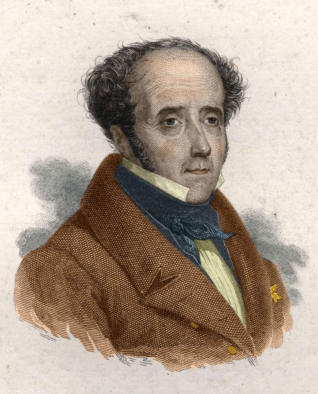 Francois Rene de Chateaubriand (Saint-Malo 1768 - Paris 1848) af Unknown artist