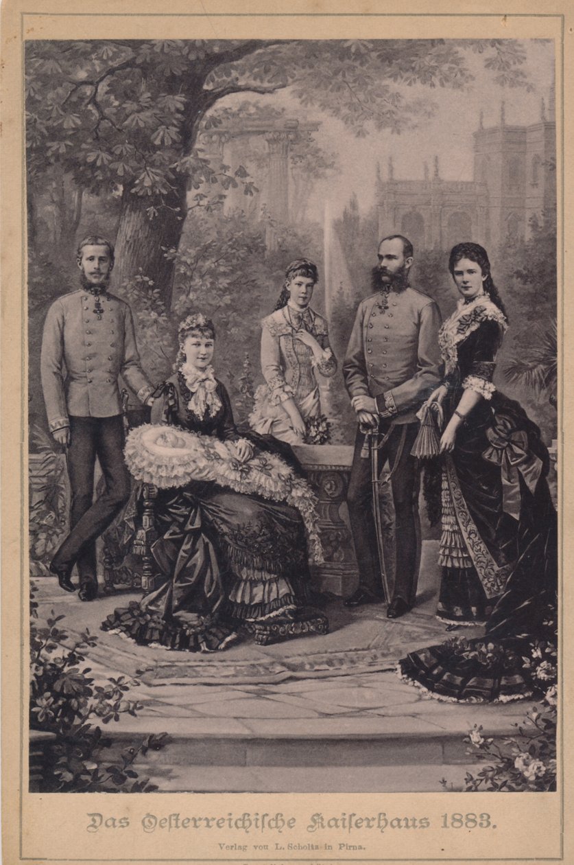Franz Joseph I og Elisabeth af Østrig og deres kejserlige familie af Unknown artist