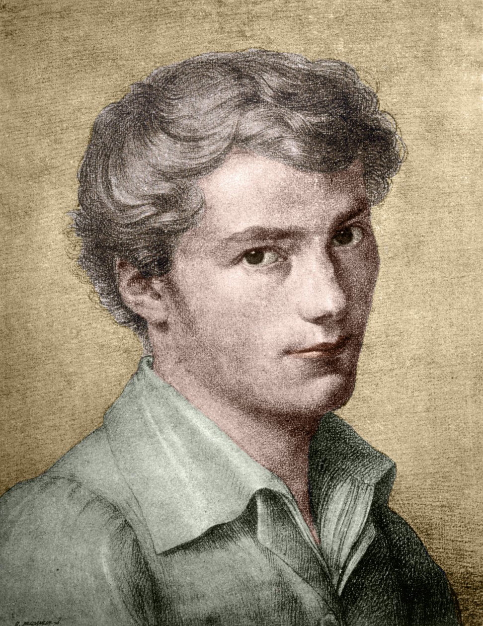 Franz Schubert (1797 - 1828) ung. af Unknown artist