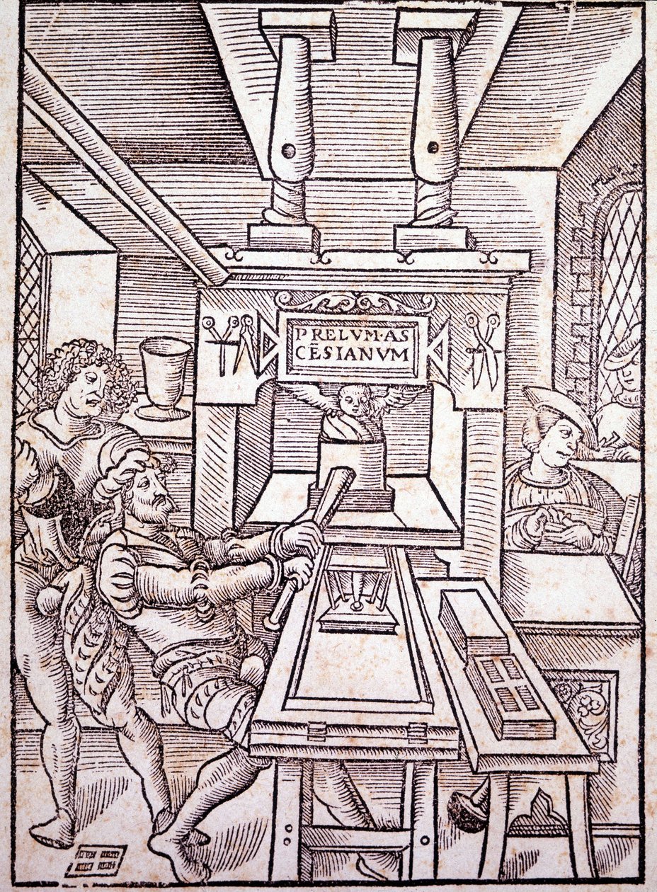 fransk presse. 16. århundrede. af Unknown artist