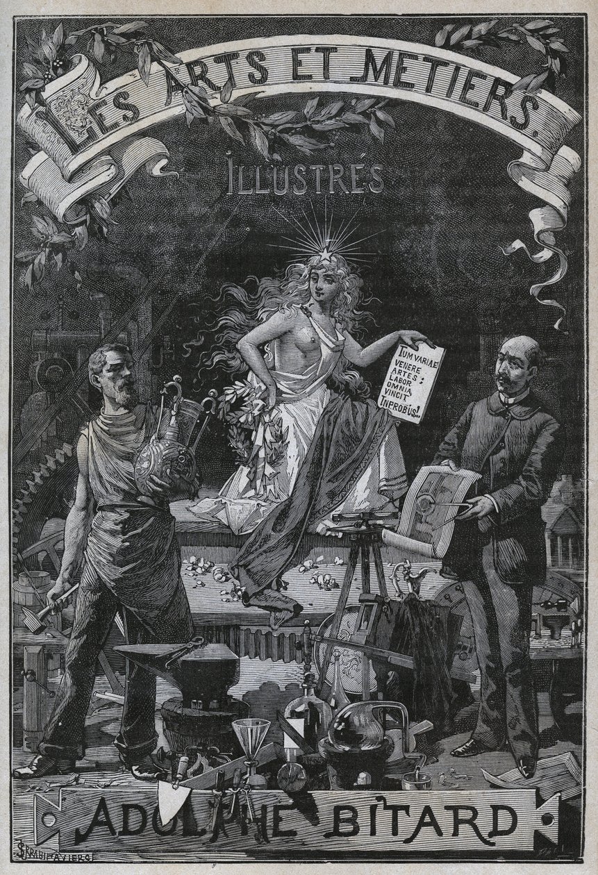 Frontispice af "Les arts et metiers illustres" af Adolphe BITARD. af Unknown artist