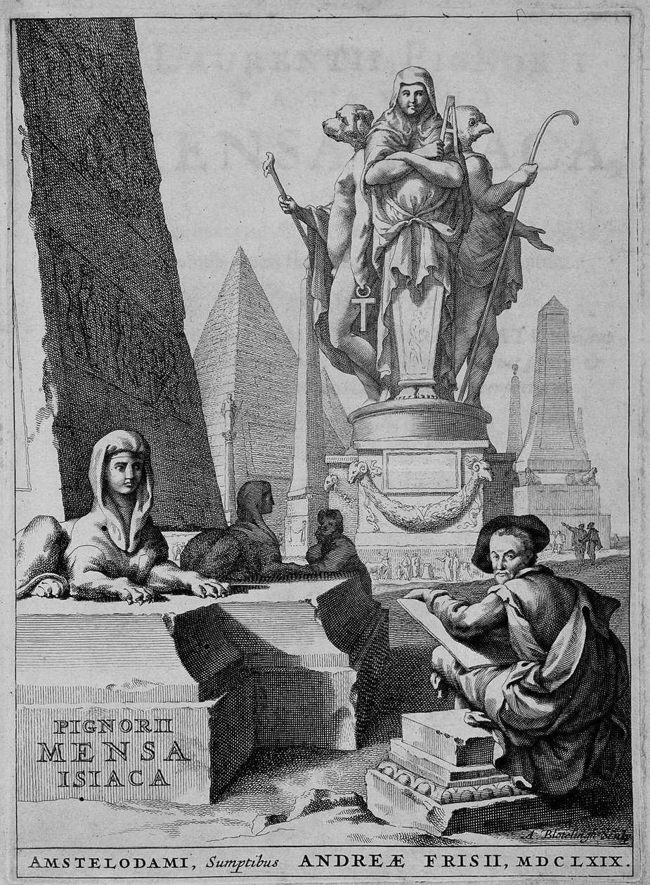 Frontispice af "Mensae Isiaca" (som giver betydningen af hellige ritualer blandt egyptere) af Unknown artist