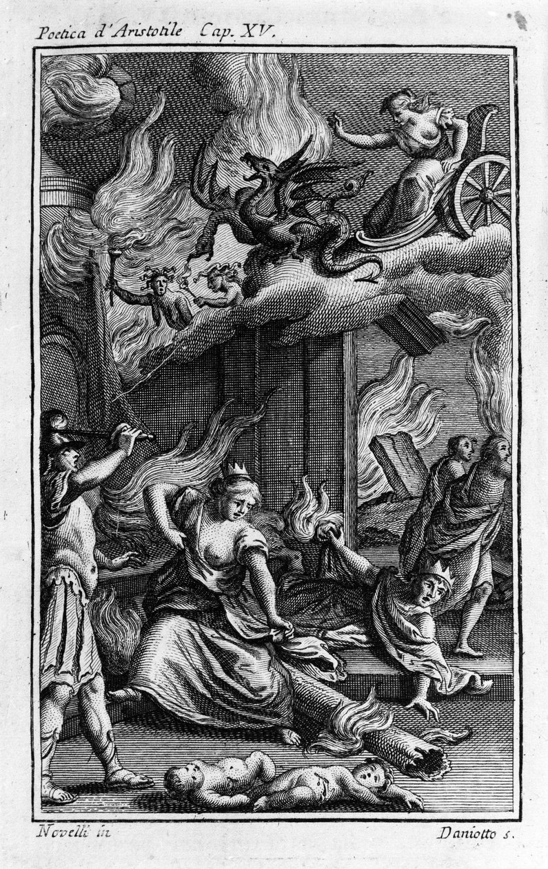 Frontispice af "" Det poetiske"" af den græske filosof Aristoteles (384-322 f.Kr.). 17. århundrede af Unknown artist