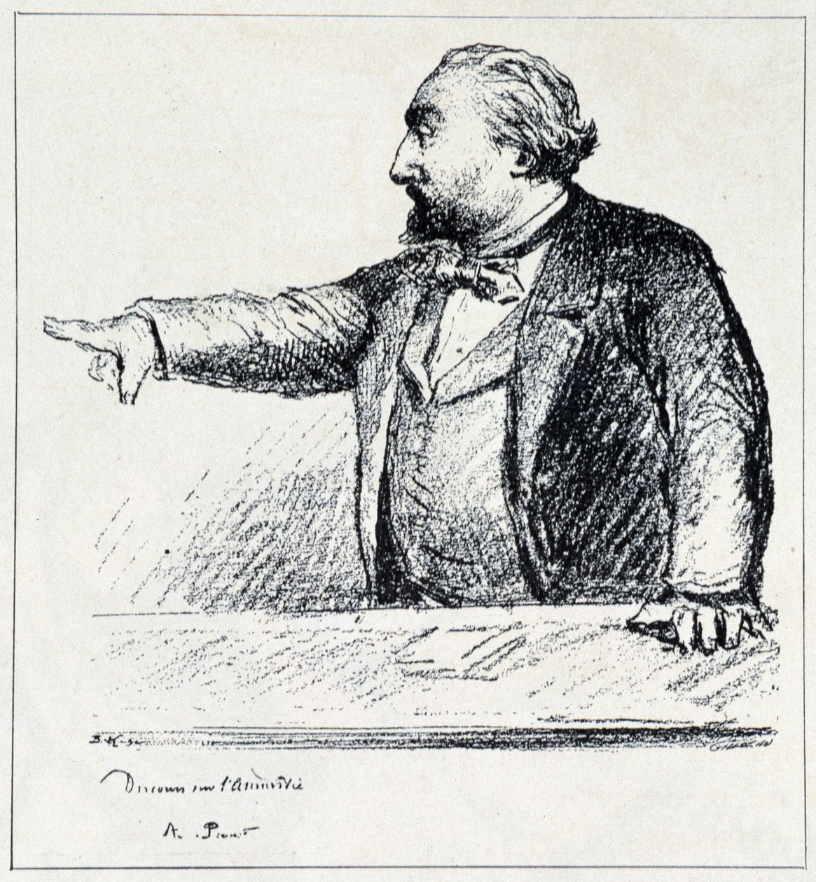 Gambetta holder sin tale om Amnesty. af Unknown artist