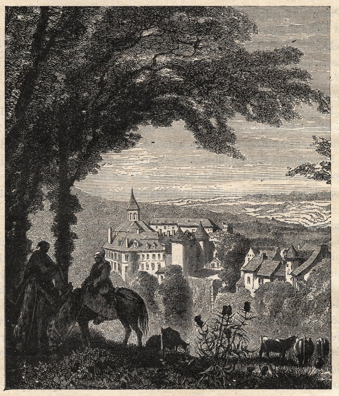 Gargilesse-Dampierre (Gargilesse Dampierre) - Indre - Frankrig - gravering i "" PATRIE" - PECTURESSE BESKRIVELSE AF FRANKRIG I 6 BIND AF LUCIEN HUARD - slutningen af ​​1800-tallet af Unknown artist