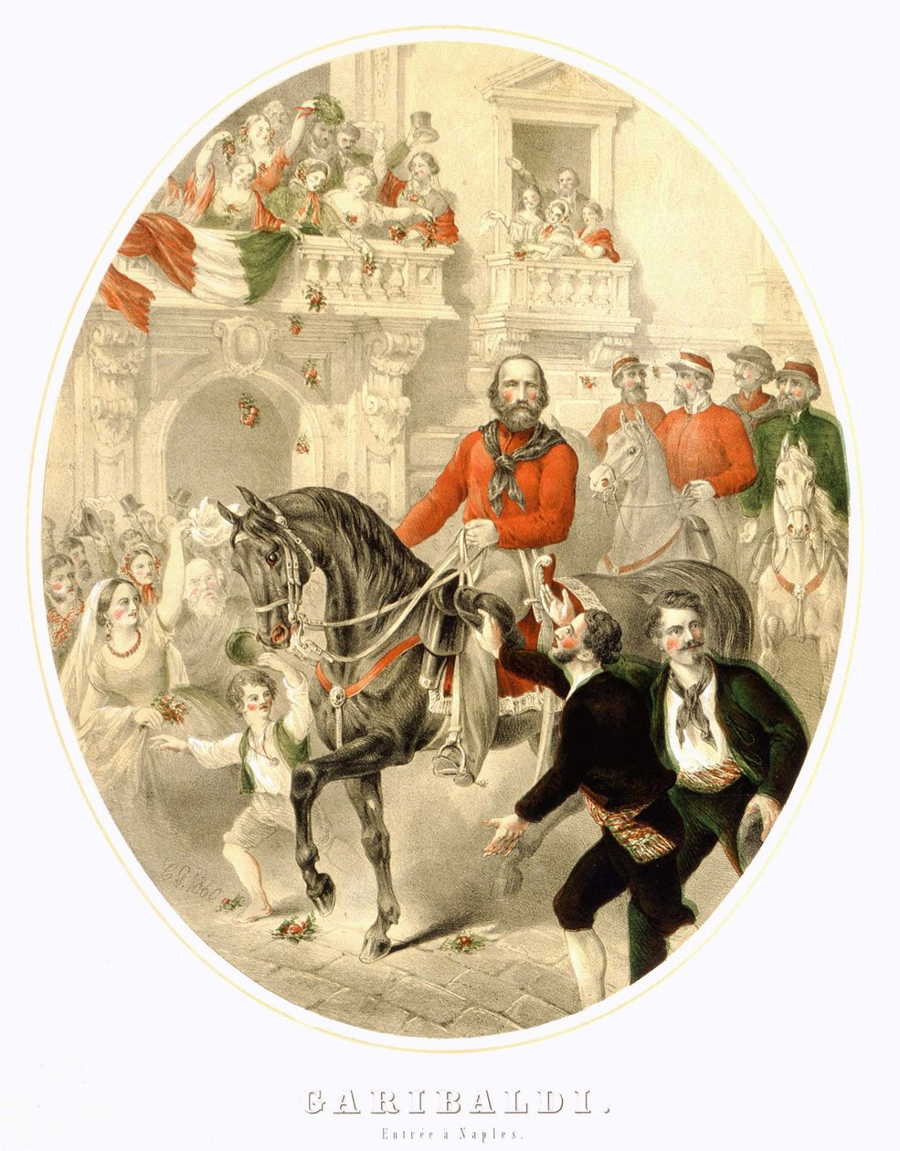 Garibaldi: Indgangen til Napoli i 1860 af Unknown artist