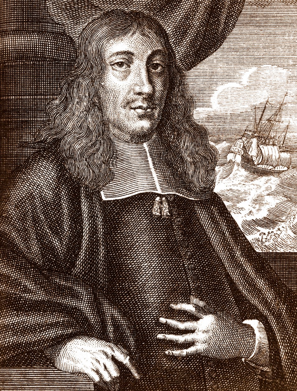 Gautier (Wouter) Schouten (1638-1704) hollandsk opdagelsesrejsende af Unknown artist