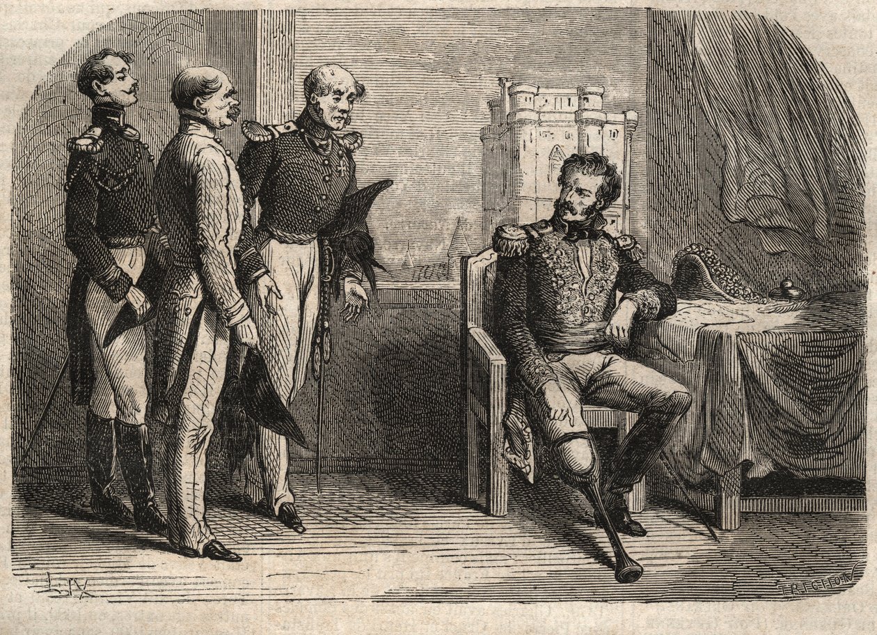 General Daumesnil nægter at overgive Chateau de Vincennes, Frankrig af Unknown artist