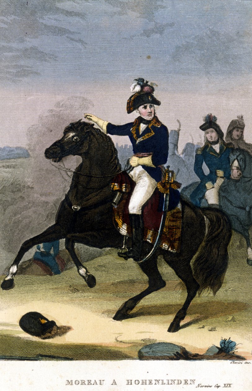 General Jean Victor (Jean-Victor) Moreau ved Hohenlinden den 3. december af Unknown artist