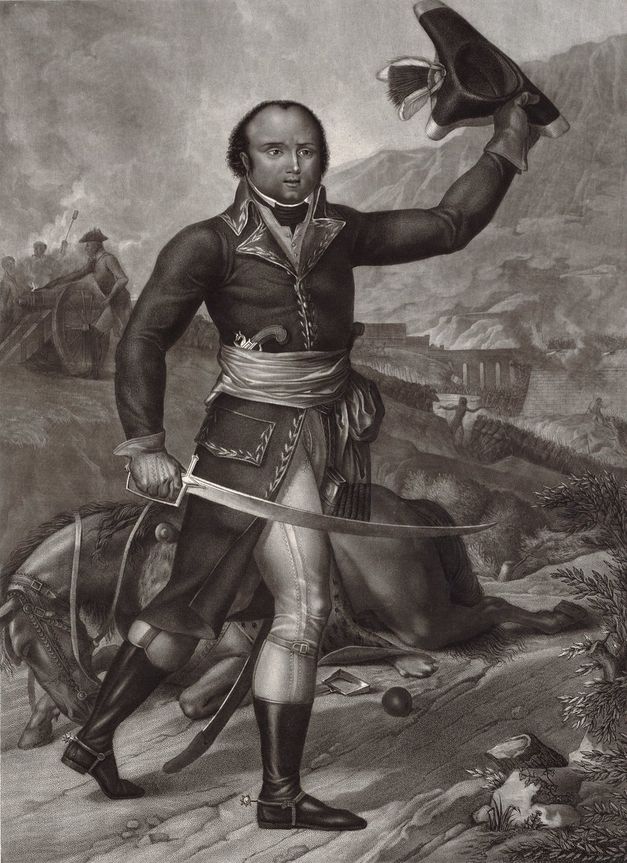 General Thomas-Alexandre Dumas i fransk republikansk hær officersuniform -Alexandre Davy de la Pailleterie sagde Dumas (1762-1806) Fransk officer far til den franske forfatter Alexandre Dumas Far - general Thomas Alexandre Davy de la Pailleterie (1762-1806 af Unknown artist