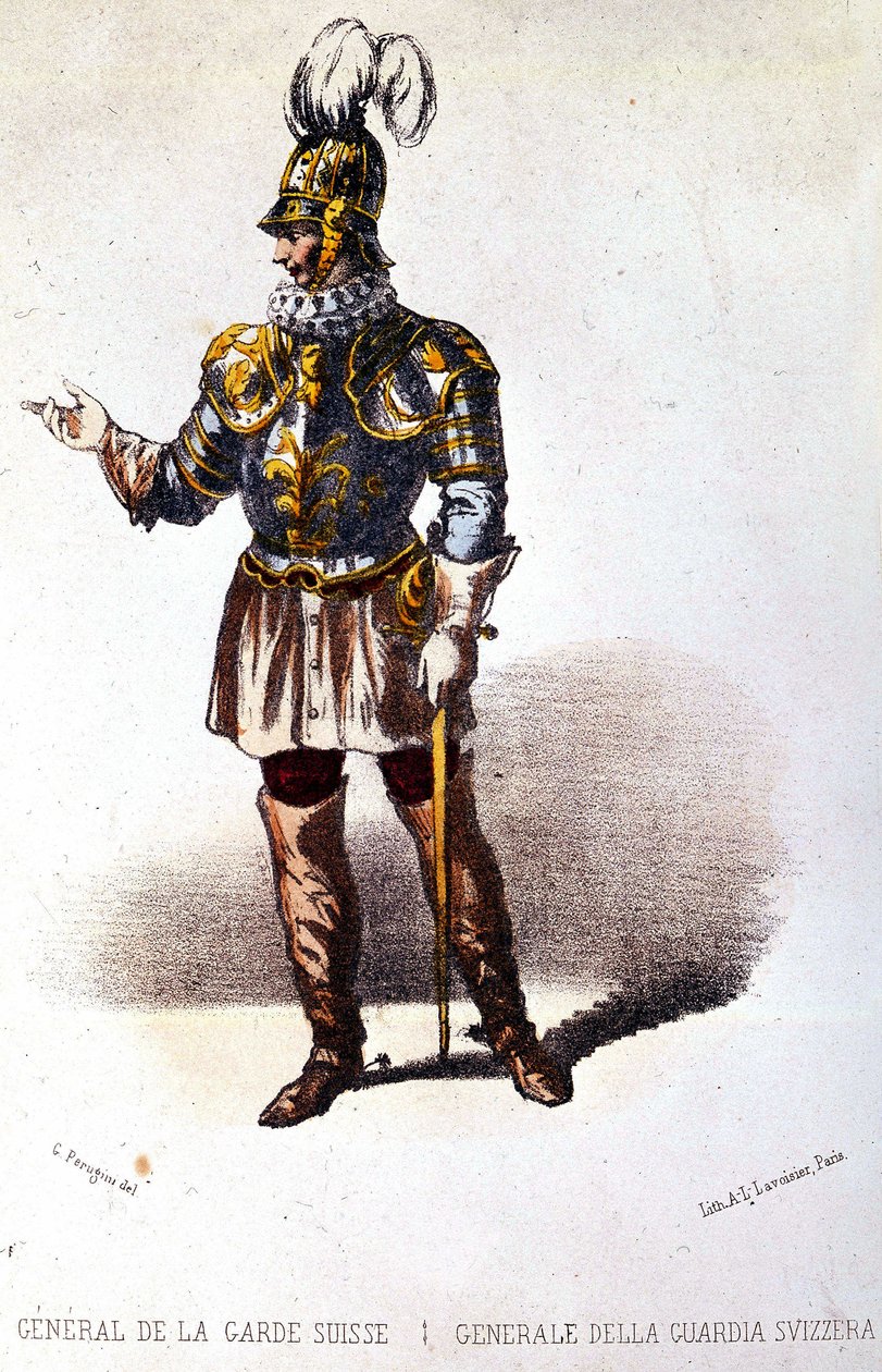 General for den schweiziske garde, omkring 1860 af Unknown artist
