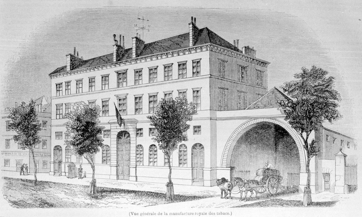 Generelt billede af Den Kongelige Tobaksfabrik. af Unknown artist