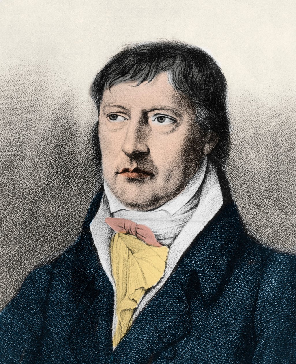 Georg Wilhelm Friedrich Hegel (1770-1831) engelsk filosof, gravering c1825 af Unknown artist