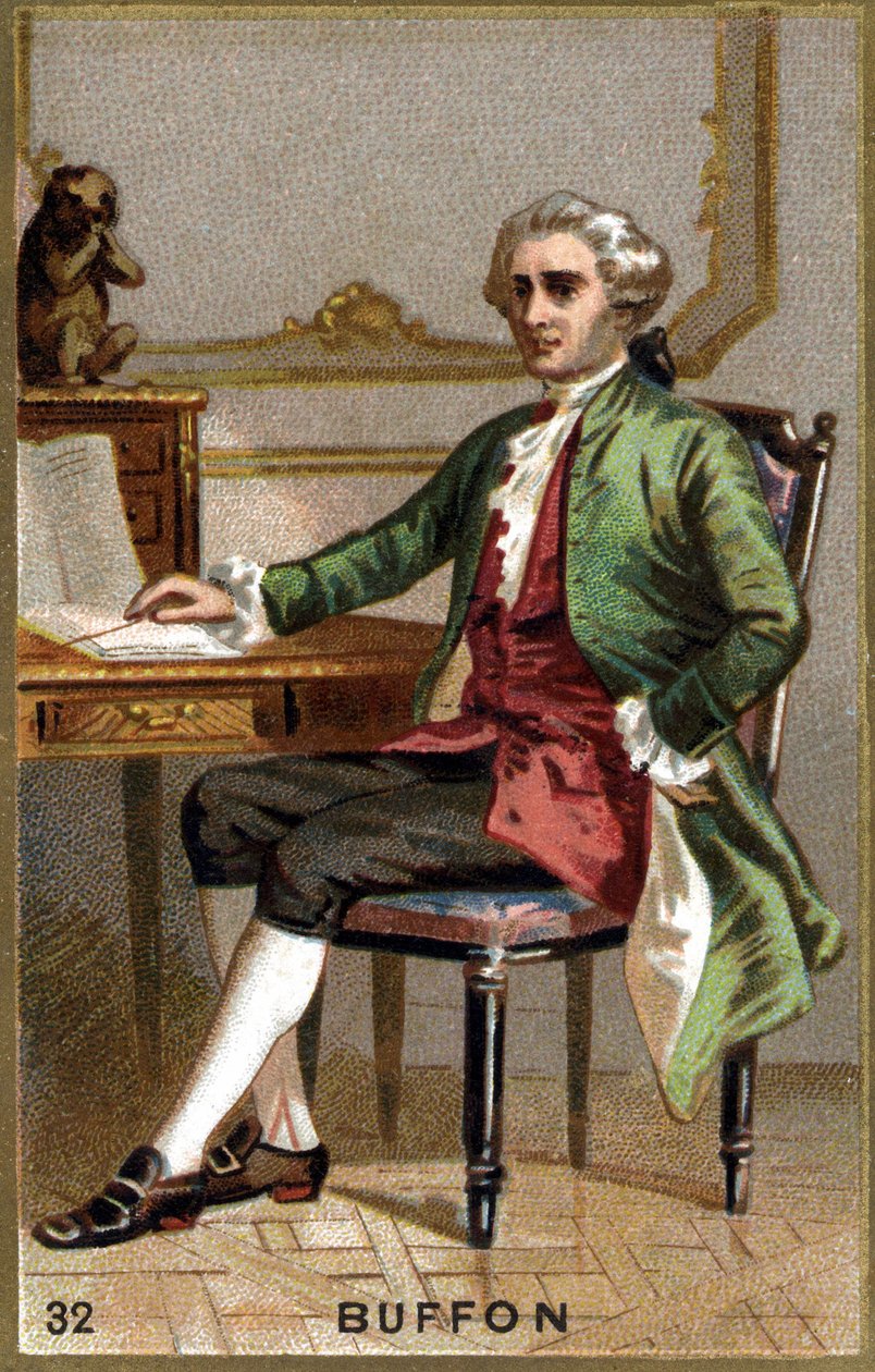 Georges Louis Leclerc, greve af Buffon (1707 - 1788). 1800-tallets kromolitografi. af Unknown artist