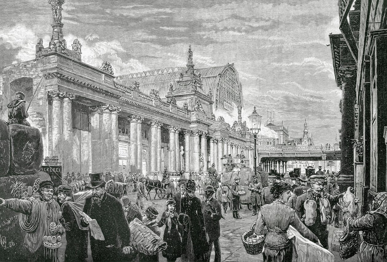 Tysk Rige eller Andet Rige (1871-1918): Socialistisk demonstration på Berlins markedsplads, 25. februar af Unknown artist