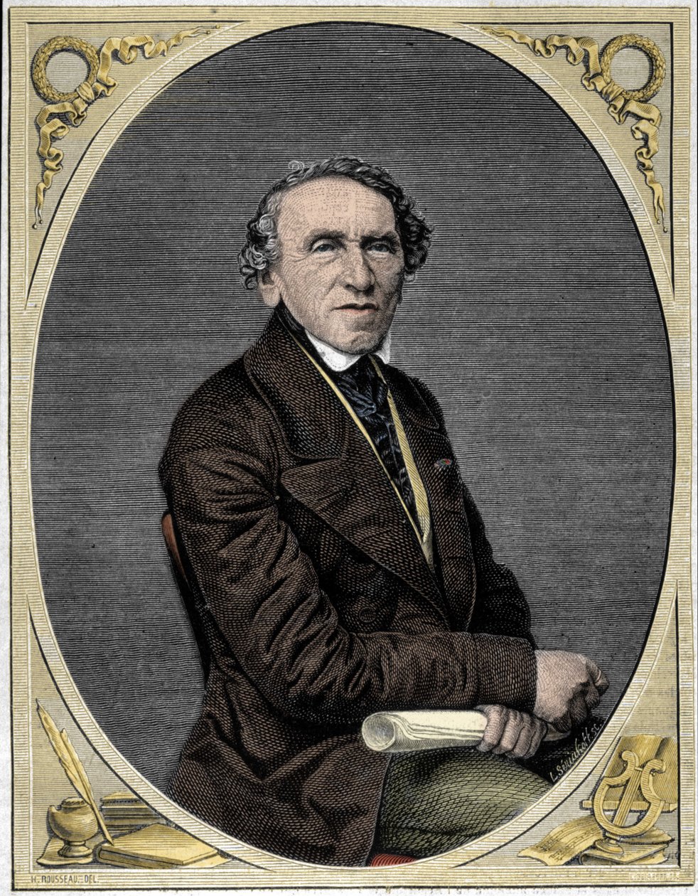 Giacomo Meyerbeer (1791-1864), tysk komponist. af Unknown artist
