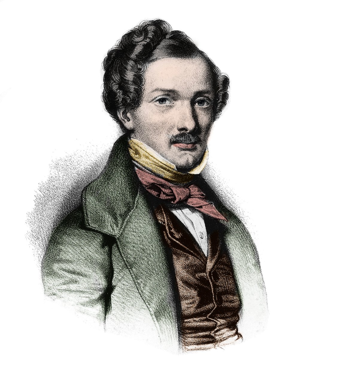 Gilbert Duprez (1806 - 1896), fransk tenor - Portræt af den franske tenor Gilbert Louis Duprez (1806 - 1896) af Unknown artist