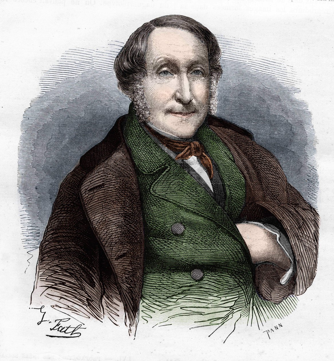 Gioacchino Rossini (1792-1868), italiensk komponist af Unknown artist