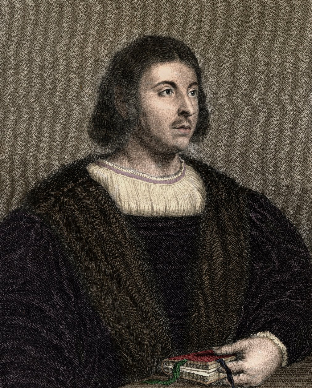 Giovanni Boccaccio (Boccace) 1313-1375 - gravering - 1800-tallet af Unknown artist