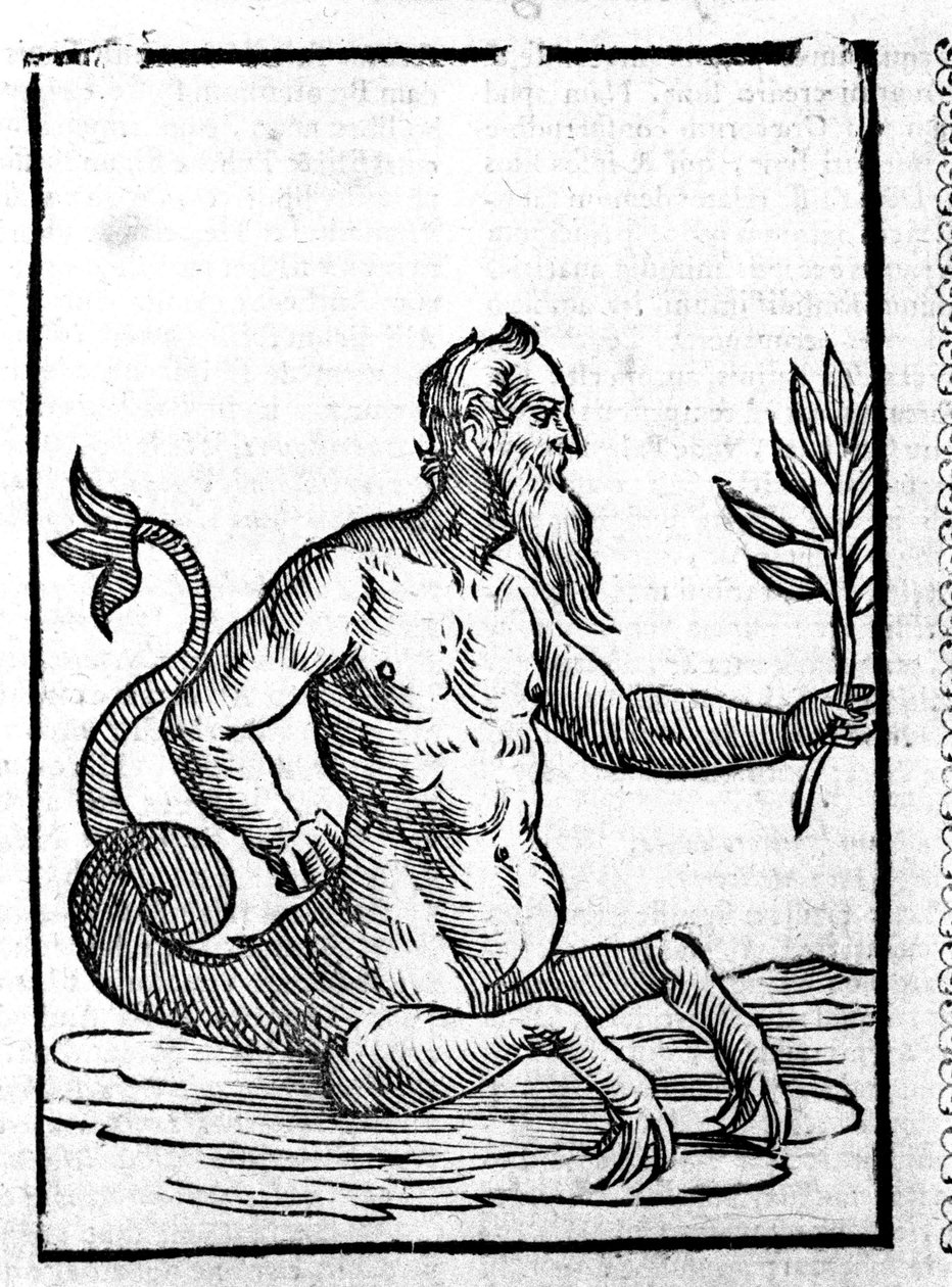 Glaucus med det magiske græs, der vil give ham mulighed for at leve i havet - i mytologi eller forklaringen af ​​historierne om greven af ​​Natalis. Patavi af Unknown artist