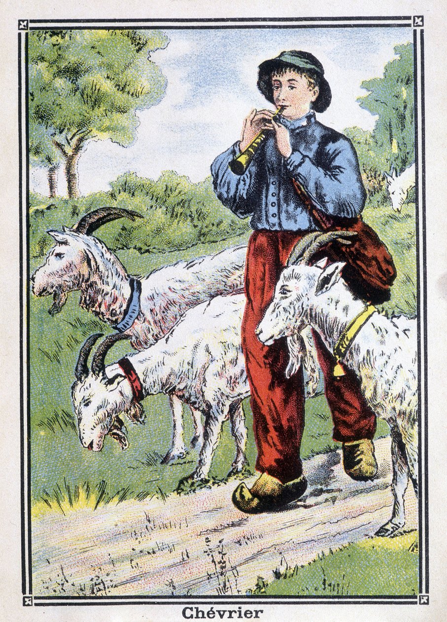 Ged: Gedepasseren, der spiller pipot. af Unknown artist