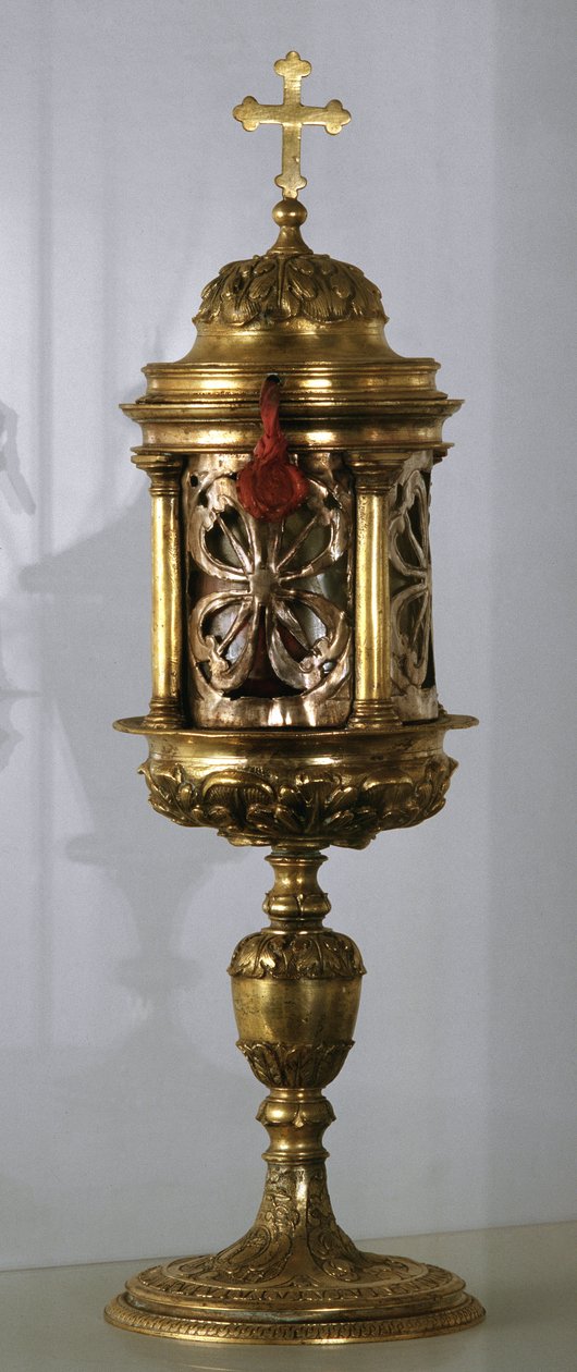 Guld kobber ciborium af Unknown artist