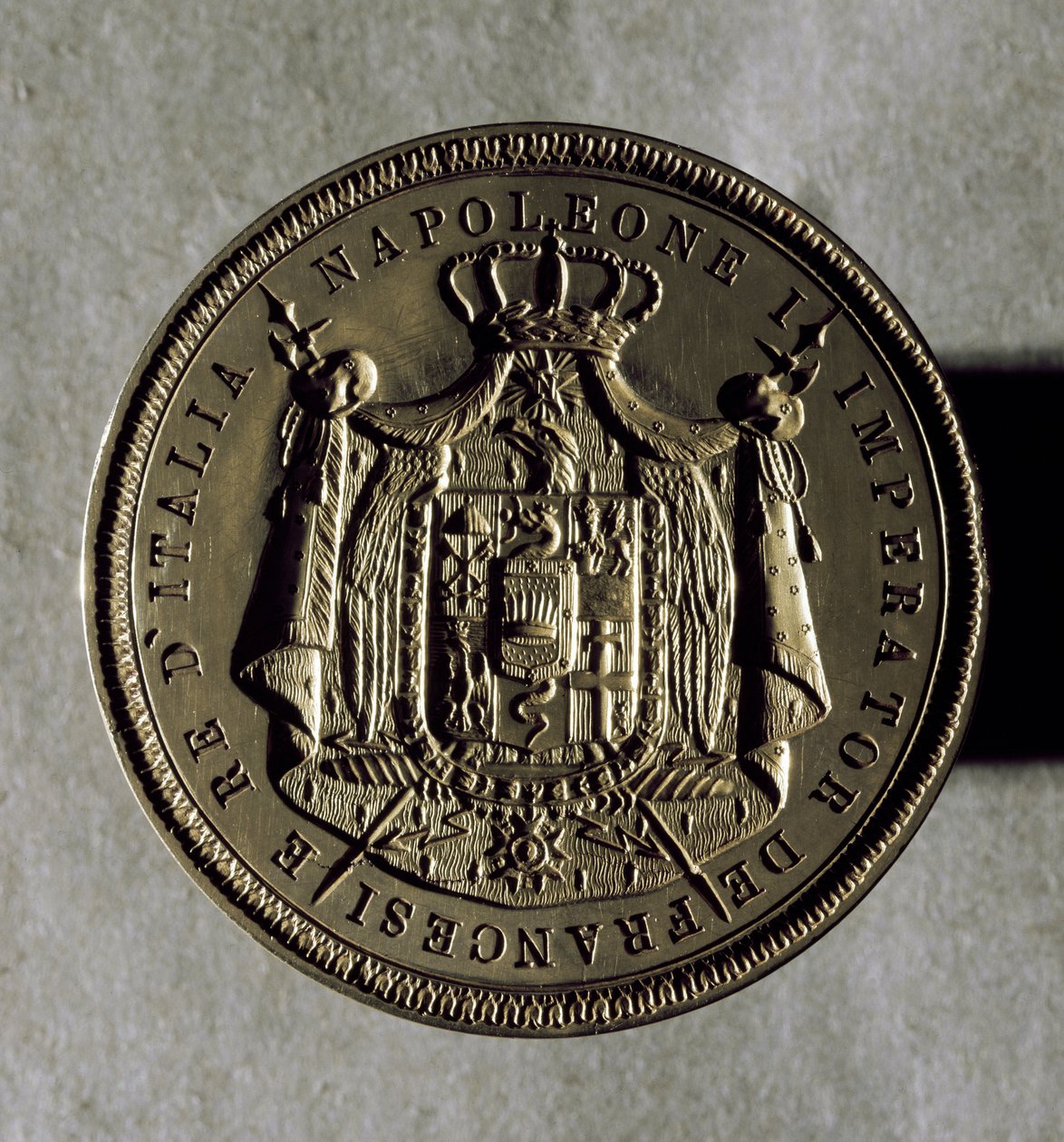 Det gyldne segl for kongeriget Italien på Napoleon I