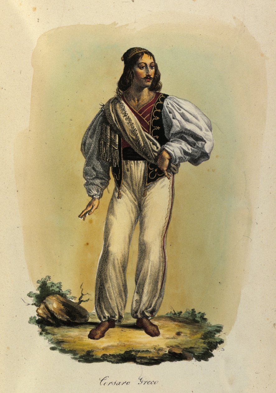 Græsk pirat fra det 18. århundrede. af Unknown artist