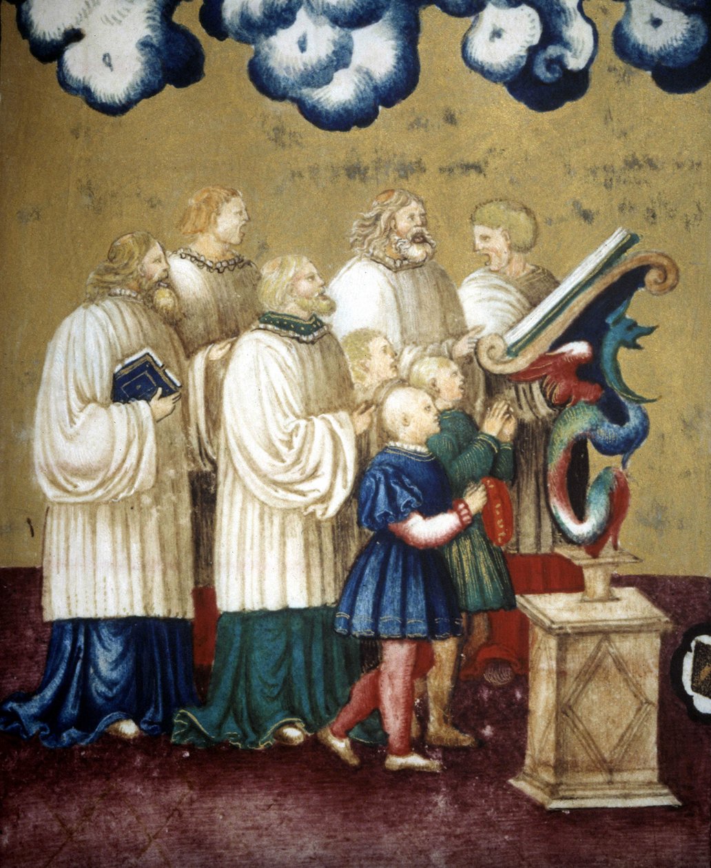 Gregoriansk sang fra det 15. århundrede. Incoronata-kirken i Lodi af Unknown artist