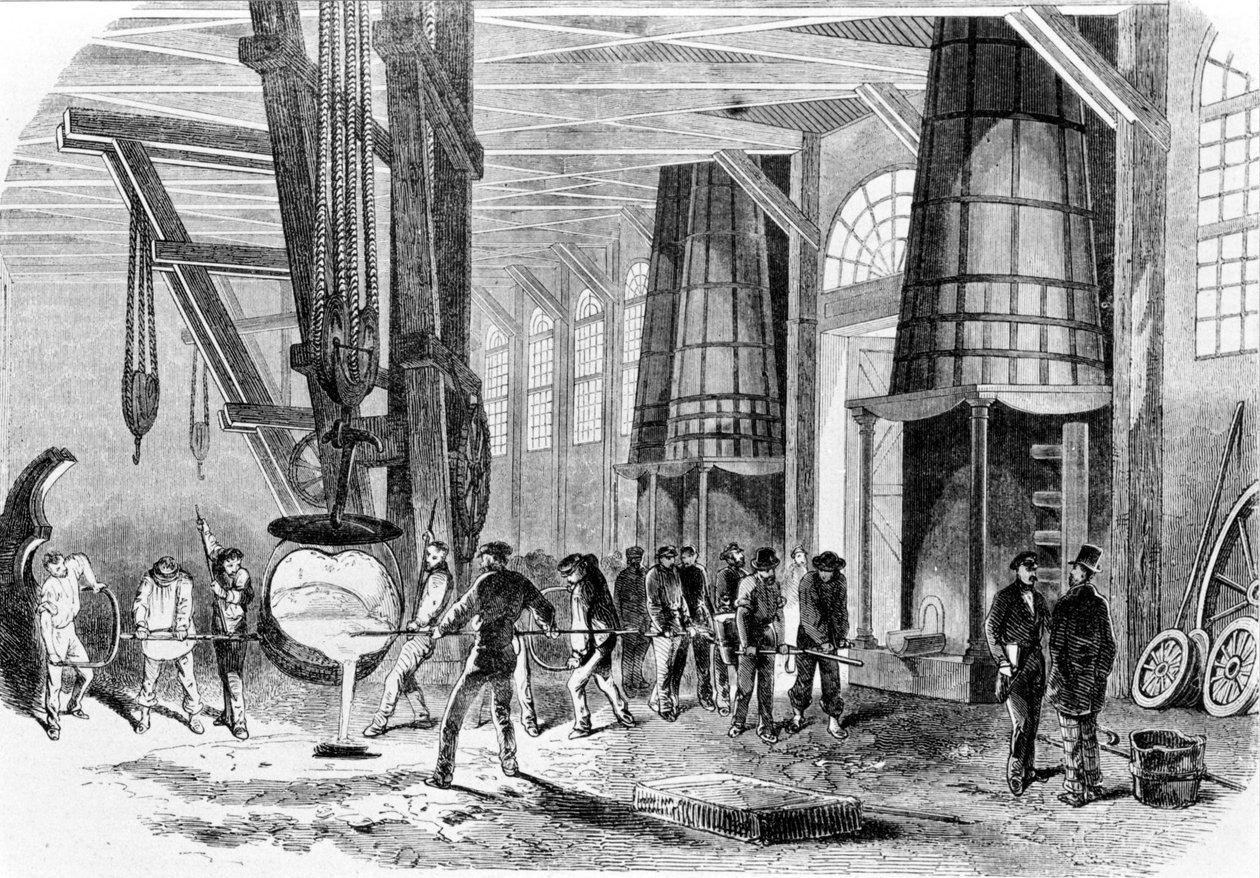 Grenelle støberi i 1885. af Unknown artist