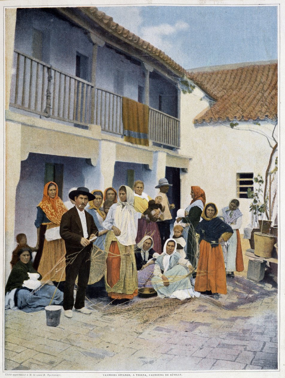 Gruppe af sigøjnere i Triana, forstad til Sevilla af Unknown artist