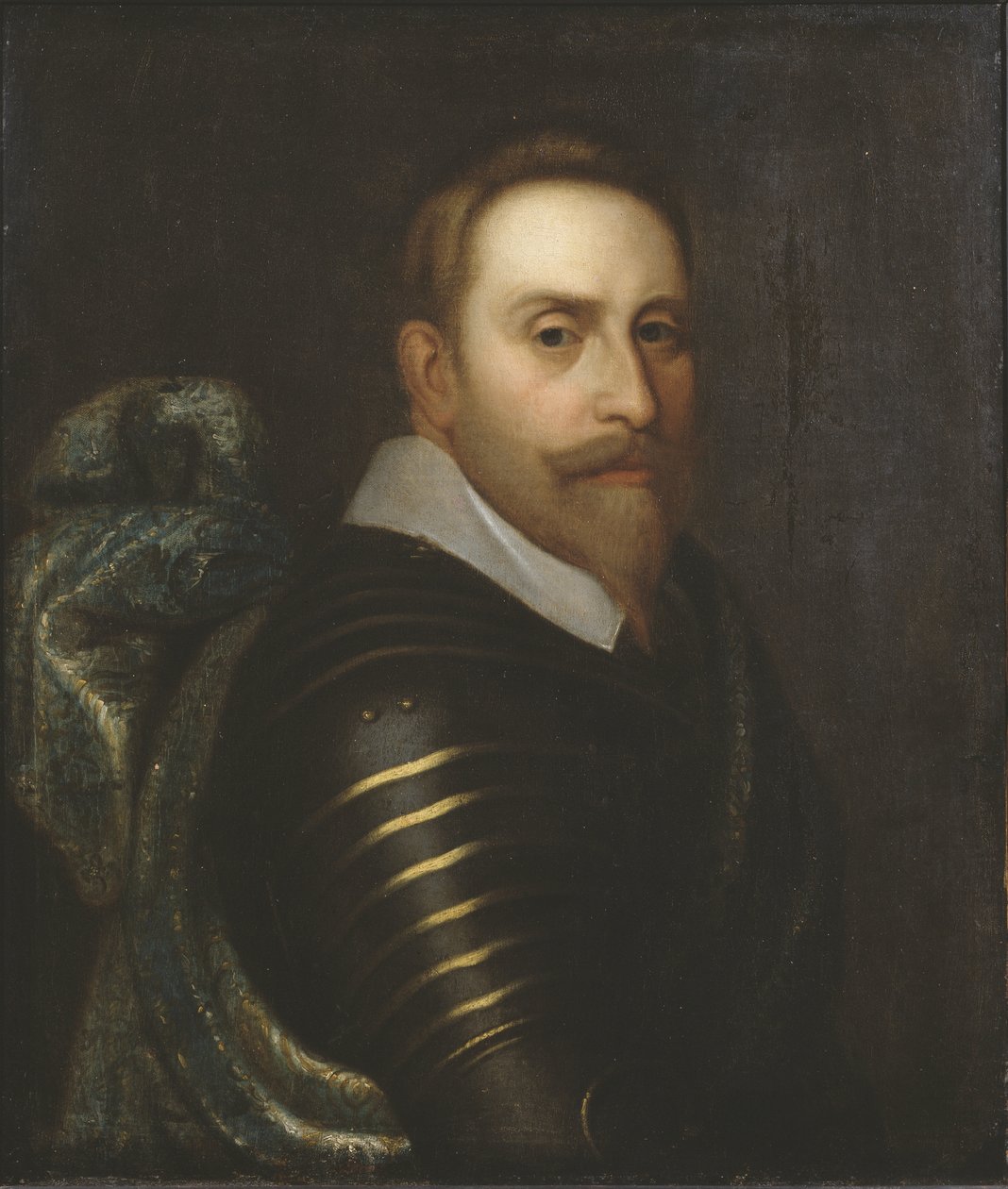 Gustave II Adolphe, dit le Grand ou le lion du Nord - Portræt af kong Gustav II Adolf af Sverige (1594-1632), Anonym . Olie på lærred. Mål: 76x64 cm. Nationalmuseum Stockholm af Unknown artist