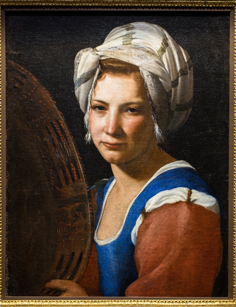 Sigøjner med tamburin af Unknown artist