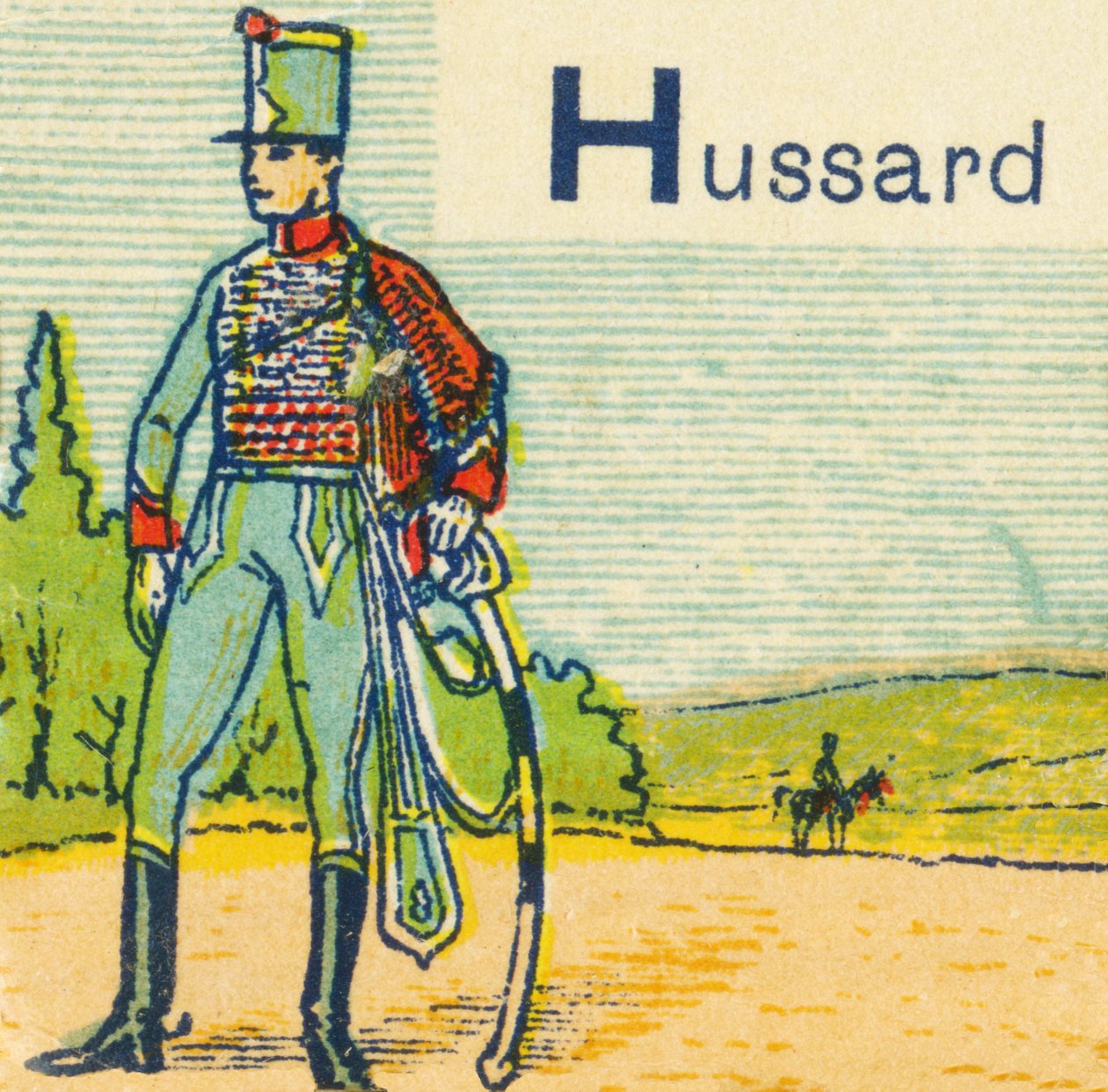 H som Hussard af Unknown artist