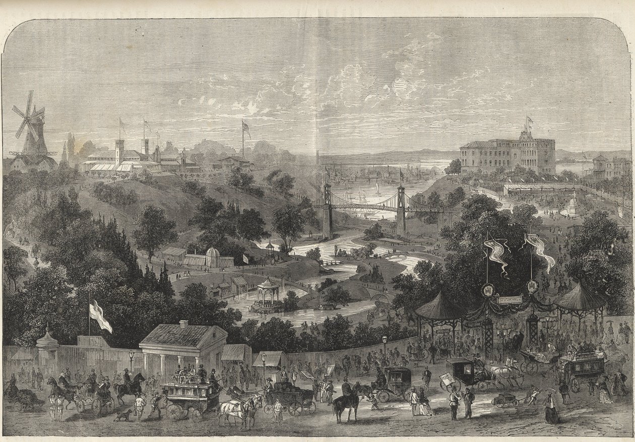Hamborg - Tyskland - Havebrugsudstilling 1869 - Hamborg - parken for den internationale havebrugsudstilling af Unknown artist