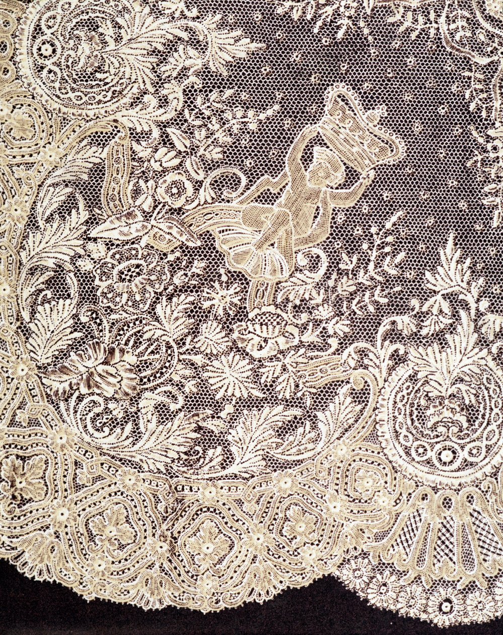 Lommetørklæde i blonder fra Bruxelles af Unknown artist