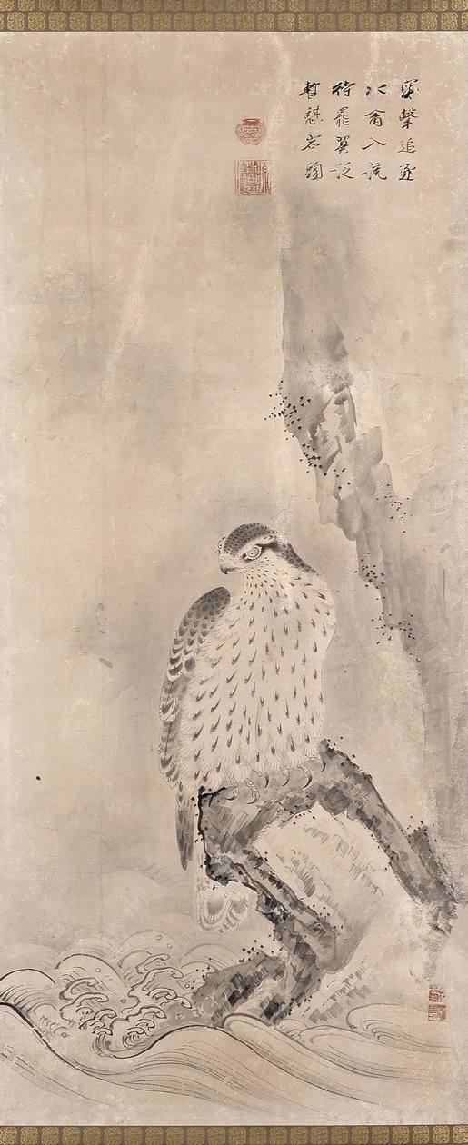 Hawks And Prey (blæk på papir) af Unknown artist