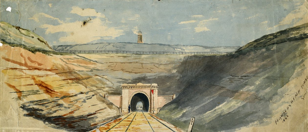 Haywards Heath Tunnel, syd af Unknown artist