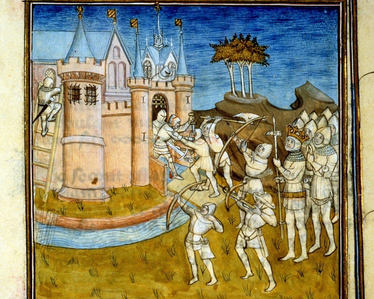 Henri 1er (1008 - 1060) kæmpede mod Vilhelm Erobrerens (1027 - 1087) hær i 1054 - i "" Grandes chroniques de Saint-Denis", slutningen af det 14. århundrede (ref. 512) af Unknown artist
