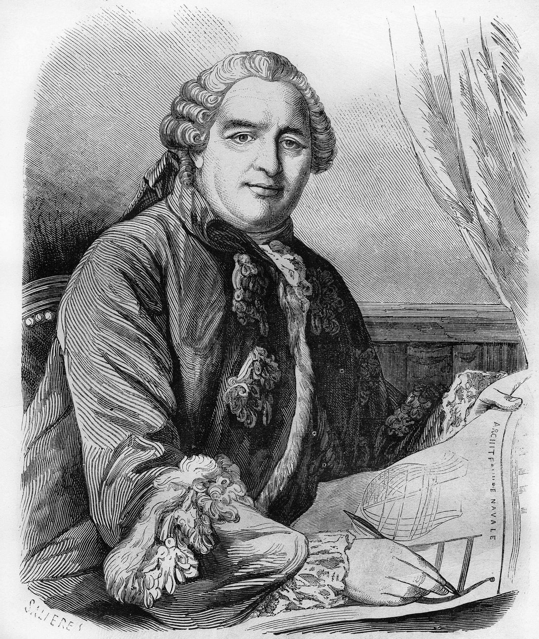 Henri Louis Duhamel du Monceau (1700-1782), fransk fysiolog og agronom. af Unknown artist