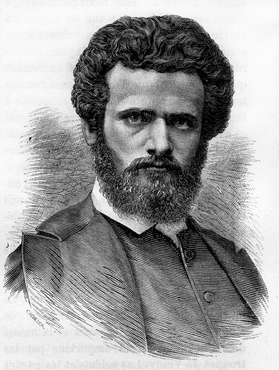 Henri Regnault (1843-1871), fransk maler. Indgravering af slutningen af det 19. århundrede i "Histoire de France"" af H. Martin. af Unknown artist