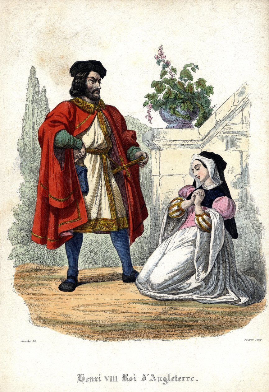 Henri VIII (1491 - 1547) og Anne de Boleyn (Anna eller Ann Bolin og Anne Bullen af Unknown artist