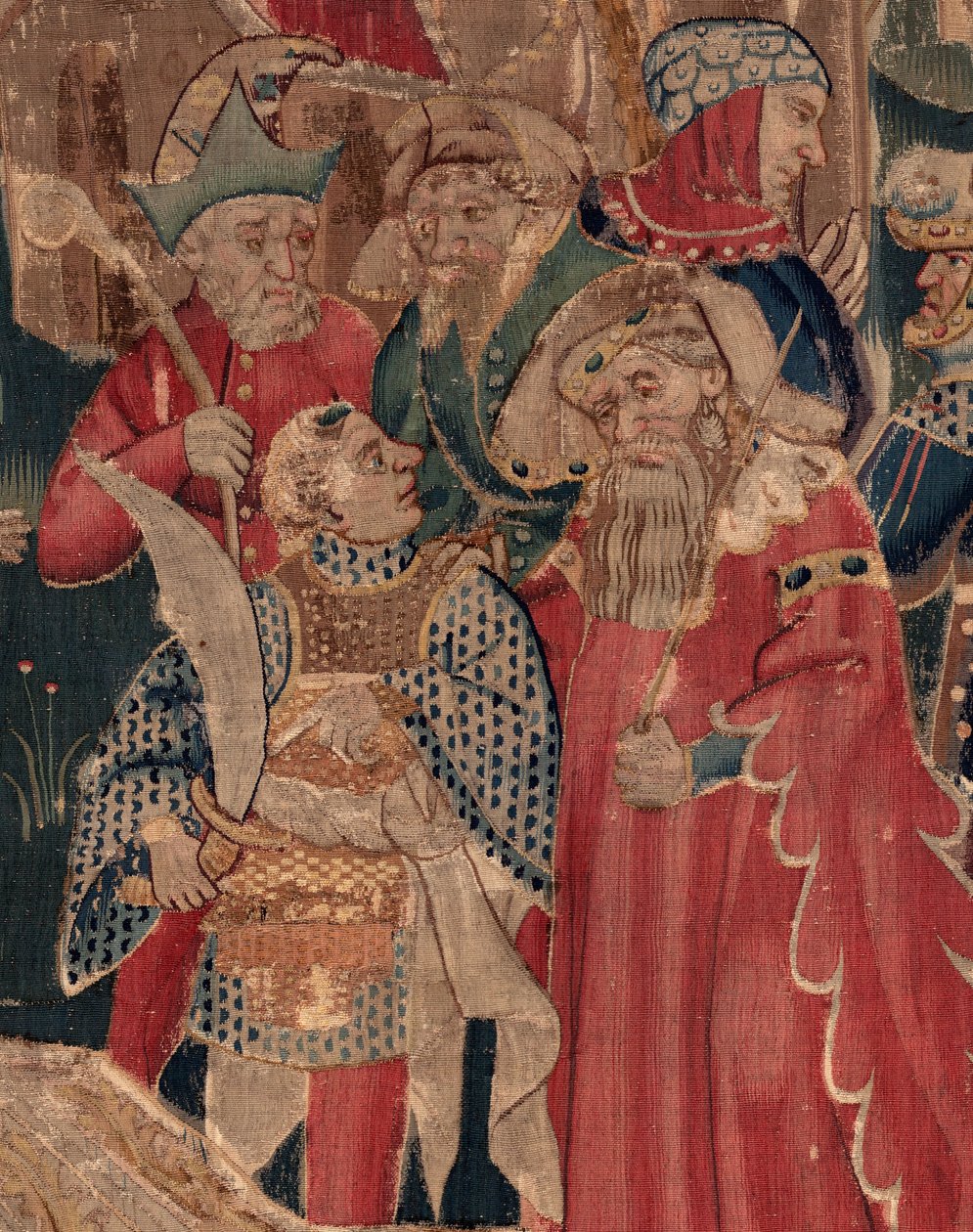 Historien om Saint Piat og Saint Eleuthère, Scene 12: Opstandelsen af ​​tribunens datter Detalje. af Unknown artist