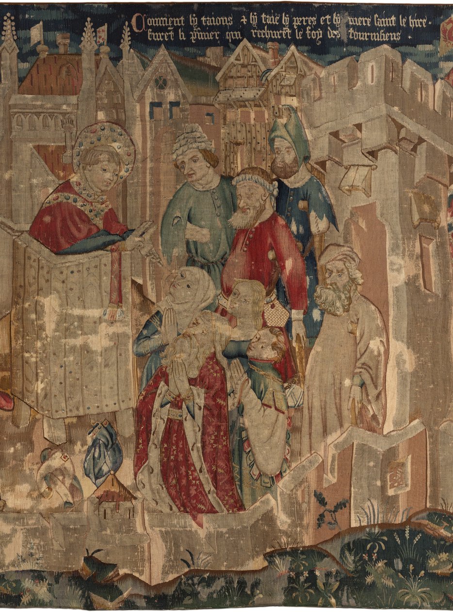 Historien om Saint Piat og Saint Eleuthère, Scene 3: Saint Piat sendes til Tournai for at prædike tro af Unknown artist