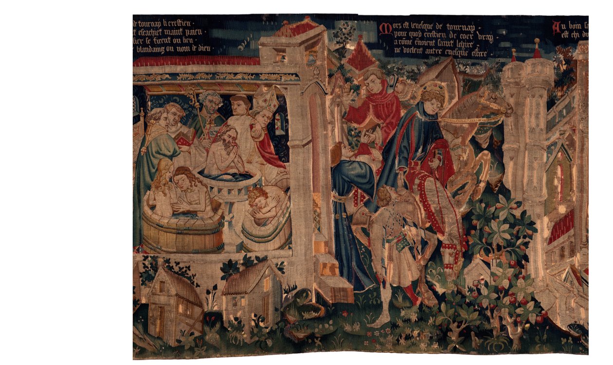 Historien om Saint Piat og Saint Eleuthère, Scene 7 dåb af de eksilkristne af Unknown artist