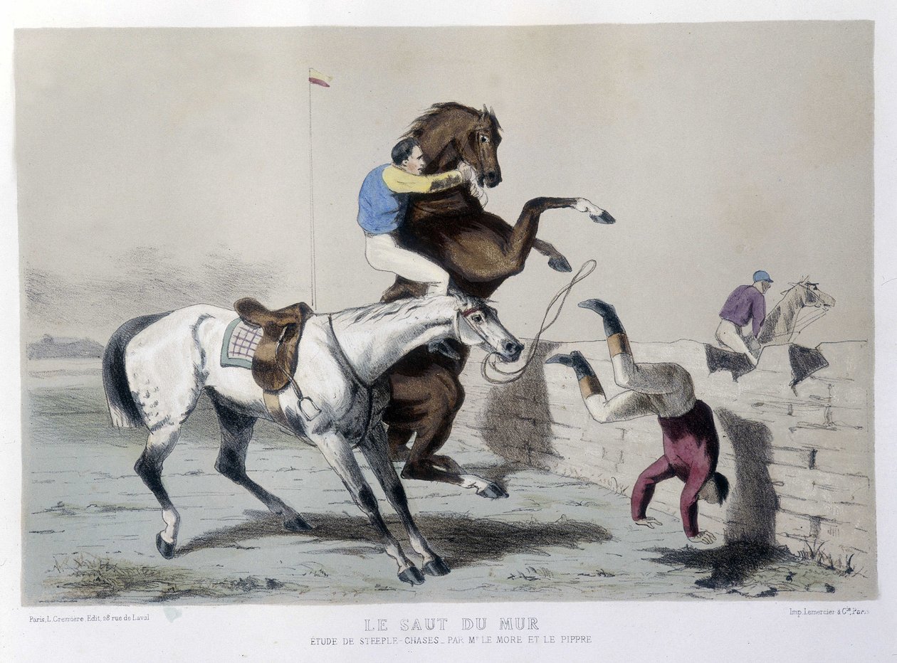 Ridning: Le jump du mur, Steeple - i "" Le Centaure"" af Unknown artist