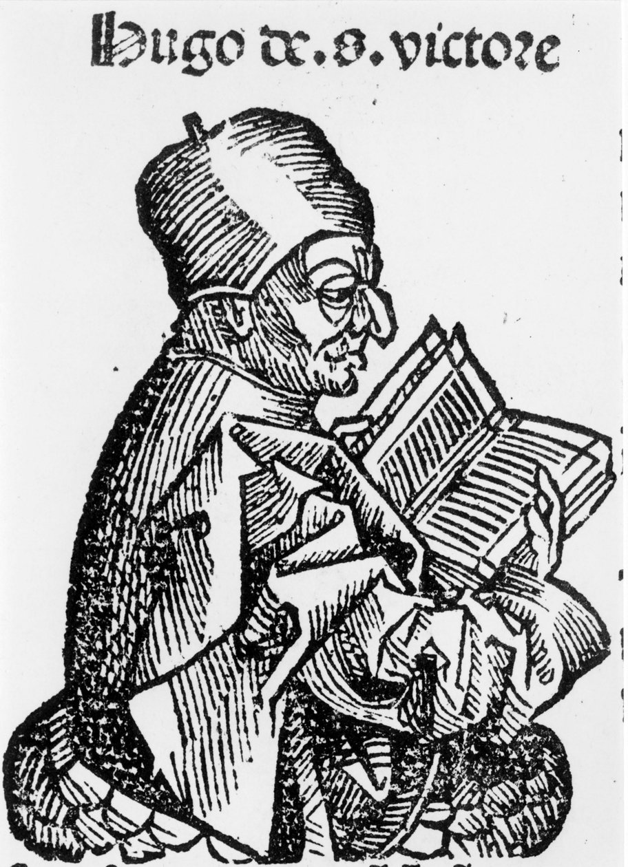 Hugh af Saint Victor, xylografi af Hartmann Schedel "" Chronicles of Nürnberg"" 1493 af Unknown artist