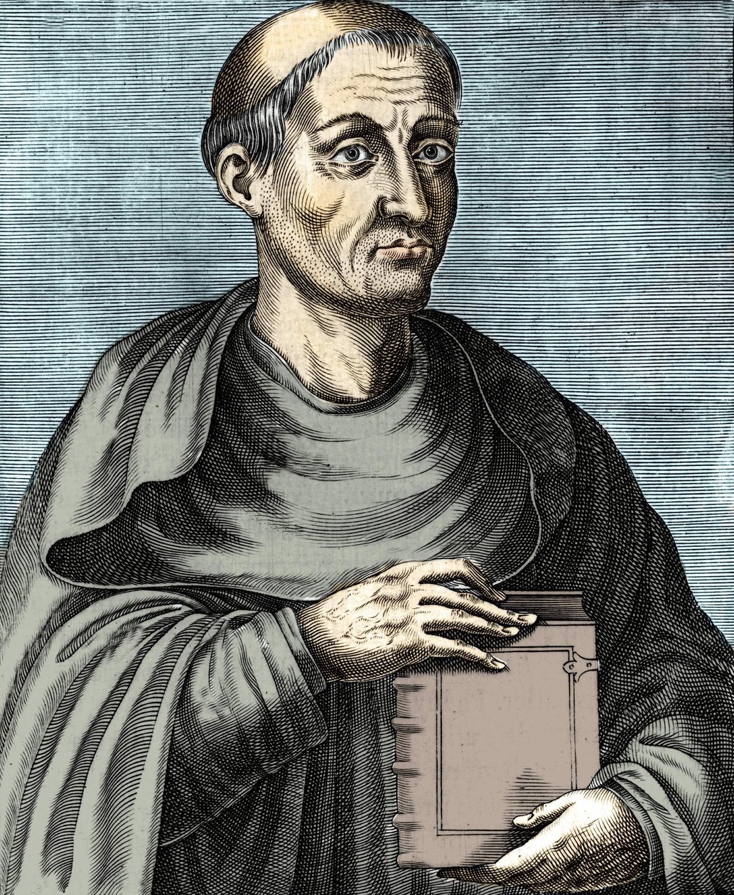 Hugues de Saint Victor. fransk teolog og filosof. 12. århundrede. Stik af det 17. århundrede. af Unknown artist